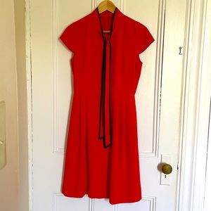 J. Crew Red Neck Tie Dress